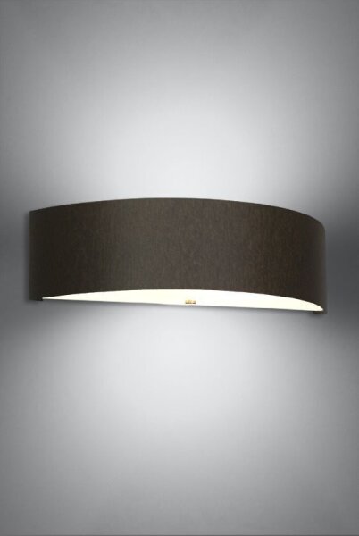 Wandlampe Up Down Schwarz Stoff Glas 45 cm indirekt