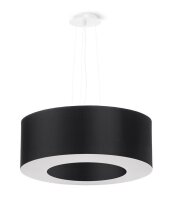 H&auml;ngelampe rund &Oslash; 50 cm Schwarz Stoff Modern SANNY