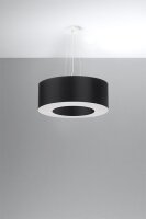 Hängelampe rund Ø 50 cm Schwarz Stoff Modern...