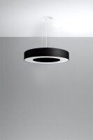 Hängeleuchte Stoff Schwarz Ø 50 cm rund 5x E27