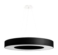 Pendelleuchte Schwarz Stoff Ø 70 cm rund 6x E27...