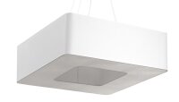Eckige Hängelampe Weiß Stoff B: 60 cm blendarm...