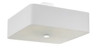 Deckenlampe Weiß quadratisch B: 45 cm Stoff Glas 5x...