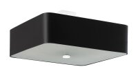 Deckenleuchte Stoff Glas B: 45 cm quadratisch Schwarz