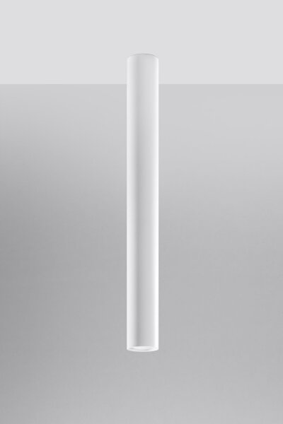 Hohe Deckenlampe Weiß 60 cm Ø 6 cm schmal GU10