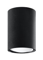 Deckenleuchte Schwarz klein Ø 6 cm Metall GU10...