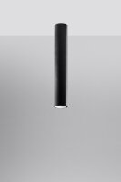 Deckenlampe schmal Ø 6 cm H: 40 cm Metall Schwarz...