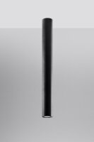Deckenlampe Schwarz 60 cm hoch Ø 6 cm Zylinder GU10