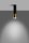 Spot Decke Schwarz Gold H: 29 cm Ø 6 cm Zylinder schmal