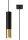 Hängelampe Schwarz Gold Ø 6 cm schmal GU10 Metall