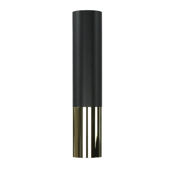 Wandleuchte innen Schwarz Gold Up Down H: 29 cm Metall