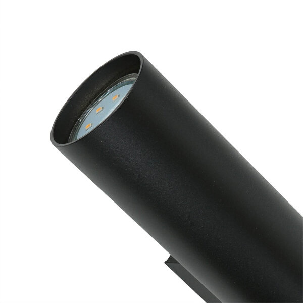 Wandleuchte innen Schwarz Gold Up Down H: 29 cm Metall