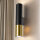Wandleuchte innen Schwarz Gold Up Down H: 29 cm Metall