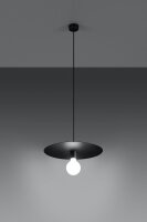 Hängelampe rund Schwarz Metall Ø 40 cm Modern...