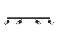 Deckenstrahöer Schwarz Chrom 81 cm lang schmal...