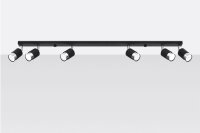 Deckenstrahler Schwarz Chrom 117 cm lang schwenkbar