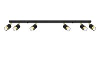 Deckenstrahler Metall Schwarz Gold 117 cm lang HAMIDE