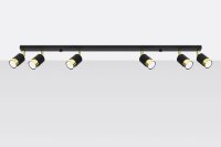 Deckenstrahler Metall Schwarz Gold 117 cm lang HAMIDE