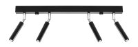 Deckenleuchte Schwarz Metall 4-flammig 60 cm lang