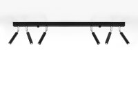 Deckenstrahler Metall 100 cm lang 6-flammig G9 Schwarz