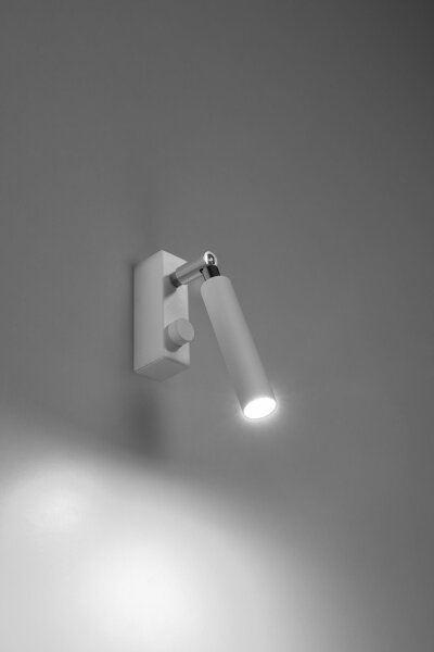 Wandlampe verstellbar Weiß klein Metall zum Lesen