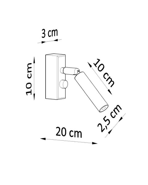 Wandlampe verstellbar Weiß klein Metall zum Lesen
