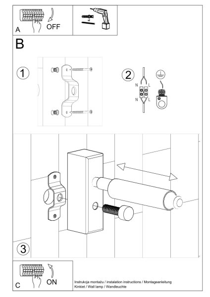Wandlampe verstellbar Weiß klein Metall zum Lesen
