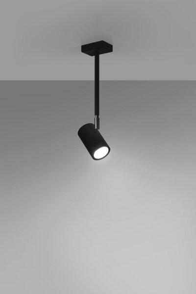 Deckenlampe Schwarz schwenkbar Metall GU10 H: 33 cm