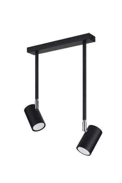 Spot Strahler Metall 2-flammig schwenkbar Schwarz GU10