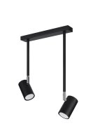 Spot Strahler Metall 2-flammig schwenkbar Schwarz GU10
