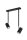 Spot Strahler Metall 2-flammig schwenkbar Schwarz GU10