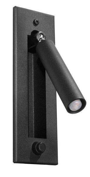 Wandleuchte Metall Schwarz verstellbar H: 20 cm G9 Lesen