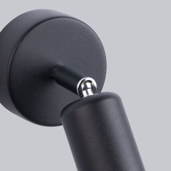 Spot Lampe Wand Schwarz rund Ø 8 cm klein für E27