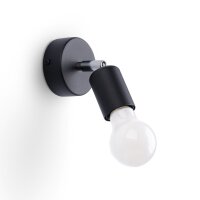 Spot Lampe Wand Schwarz rund Ø 8 cm klein für...