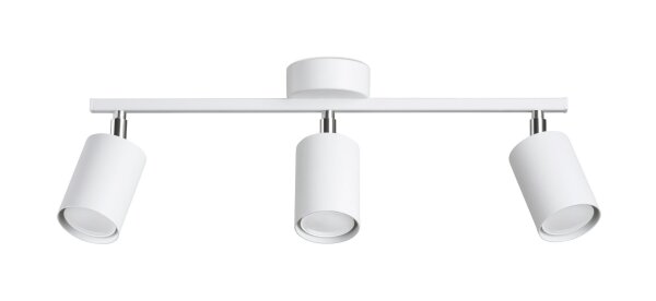 Deckenstrahler GU10 3-flammig Weiß Metall verstellbar