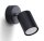 Wandspot Schwarz verstellbar H: 18,5 cm Metall GU10