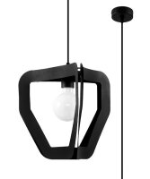 Moderne H&auml;ngelampe Metall Schwarz verstellbar E27