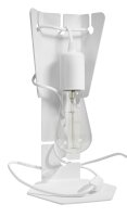 Tischlampe Metall Wei&szlig; 31 cm klein Modern dekorativ E27