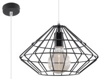 Pendelleuchte Draht geometrisch K&auml;figschirm E27