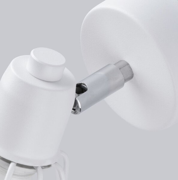 Wandlampe Weiß schwenkbar Draht Schirm E27 Retro