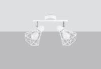 Deckenstrahler Weiß 31 cm lang verstellbar E27 Metall