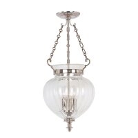 Deckenleuchte CANDELA 6 Nickel &Oslash;28cm 3-flmg Lampe