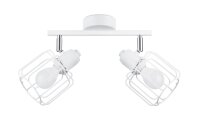 Deckenlampe Weiß Metall 2-flammig B: 27 cm Retro
