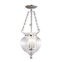 Deckenleuchte CANDELA 6 in Nickel Ø22cm Wohnzimmer
