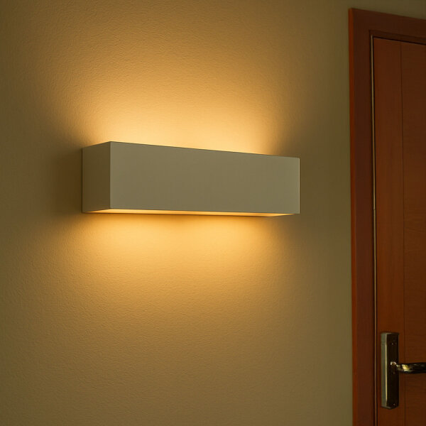 Wandlampe Keramik Glas 32,5 cm eckig Up Down bemalbar