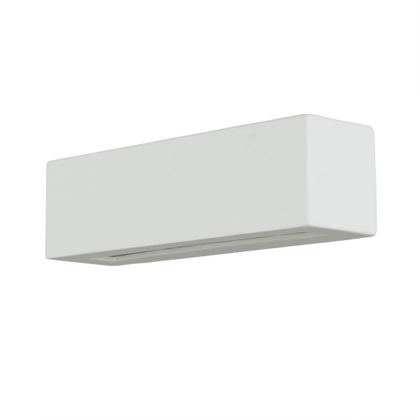 Wandlampe Keramik Glas 32,5 cm eckig Up Down bemalbar