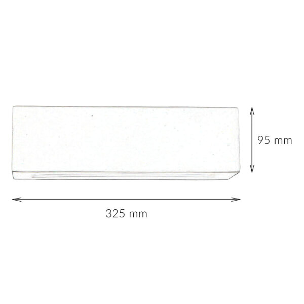 Wandlampe Keramik Glas 32,5 cm eckig Up Down bemalbar