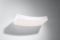 Wandlampe Weiß Keramik 36 cm dekorativ bemalbar 2x G9