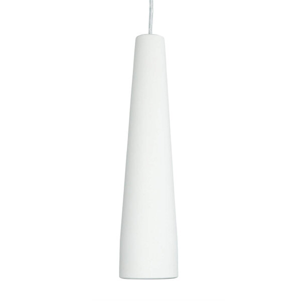 Pendelleuchte Keramik Weiß bemalbar Ø 7,5 cm schmal