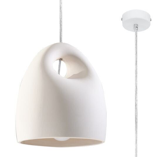 Pendelleuchte Weiß Keramik Ø 25 cm bemalbar E27